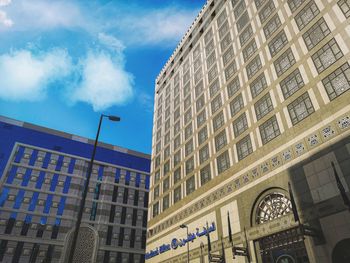 Low angle view of modern building against sky