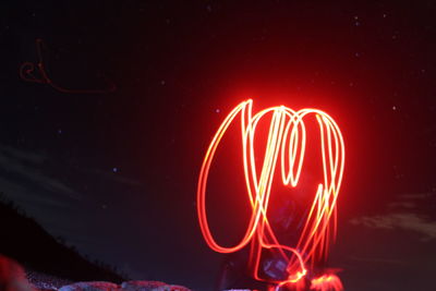 Light painting at night