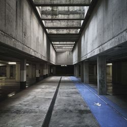 Empty underground parking lot