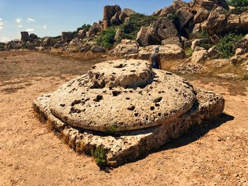 Rock formations on beach