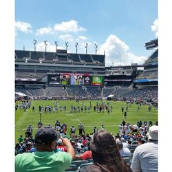 Group of people in stadium