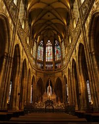 Low angle view of a building of st vitus cathedral