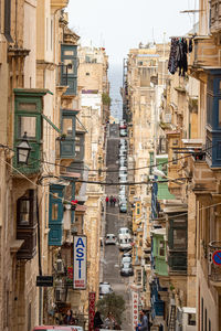 Low angle view of buildings in city