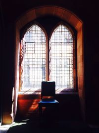 Closed window of house