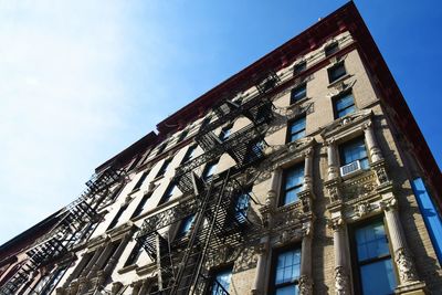 Low angle view of old building against sky