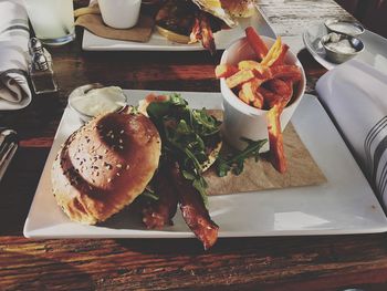 Close-up of served food