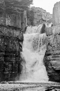 Scenic view of waterfall