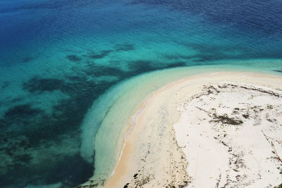 High angle view of beach