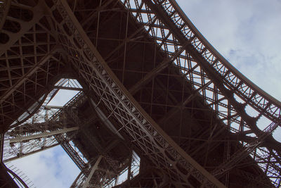 Low angle view of eiffel tower