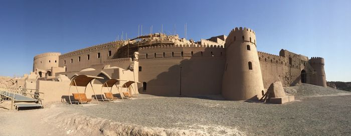 View of historical building against blue sky