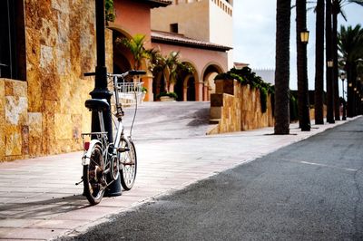 Bicycle parked at parking lot