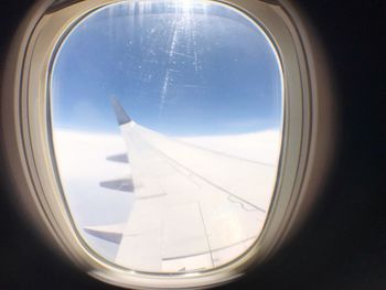 View of airplane wing
