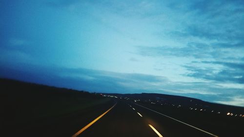 Road passing through landscape