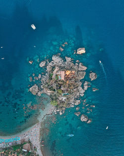 High angle view of sea