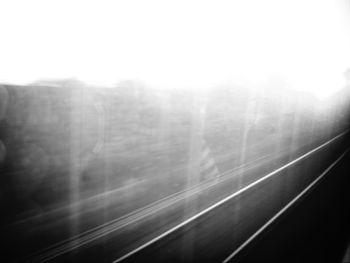 View of train on road