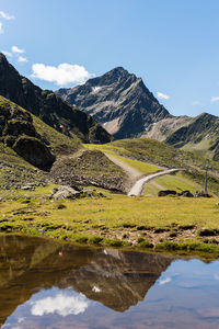 Scenic view of mountain against sky