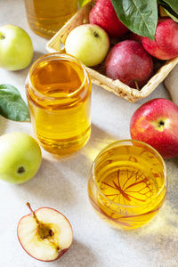 Close-up of apples on table