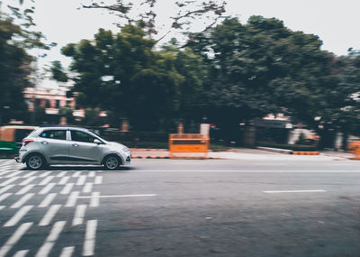 Car on street in city