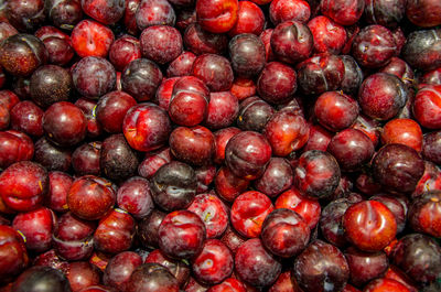 Full frame shot of plums