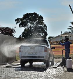 View of trees against sky