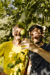 Portrait of smiling man outdoors