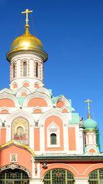 Cathedral against clear blue sky