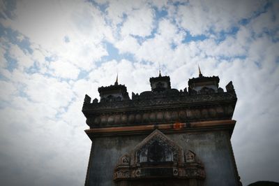 Low angle view of historical building against sky