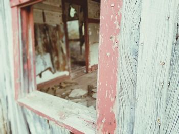 Close-up of window in house