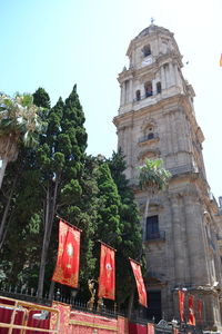 Low angle view of temple against sky