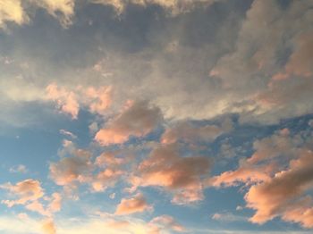 Low angle view of clouds in sky