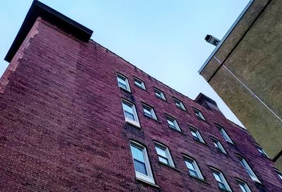 Low angle view of building against clear sky