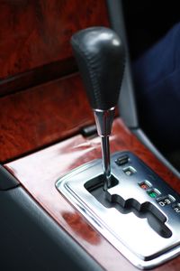 Close-up of gearshift