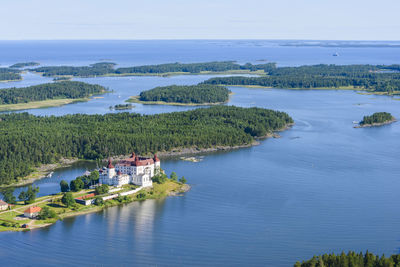 Aerial view of coastline