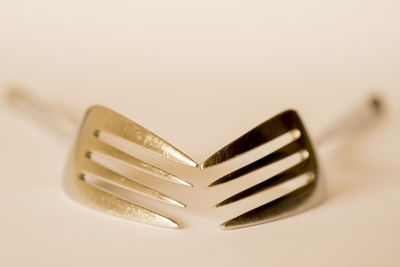 Close-up of object over white background