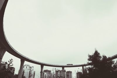 Low angle view of built structure against clear sky