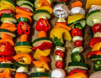 Full frame shot of colorful vegetables