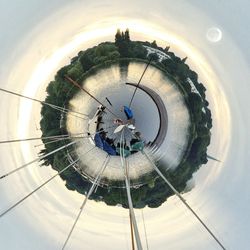 Low angle view of ceiling