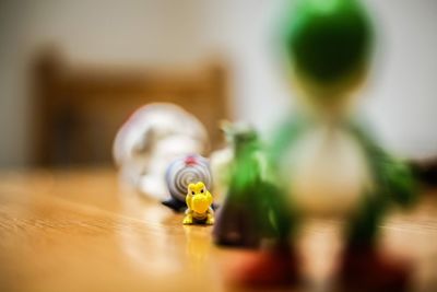 Close-up of toy on table