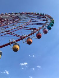 Low angle view of ferris wheel against sky