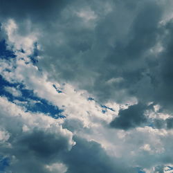 Low angle view of clouds in sky