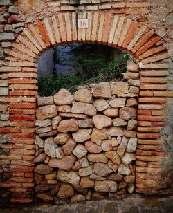 View of brick wall