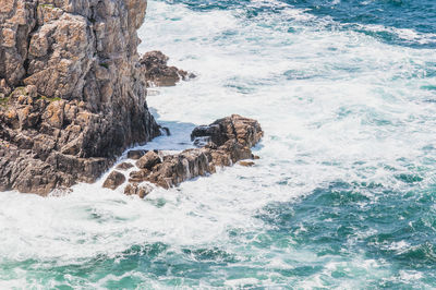 Rocks in sea