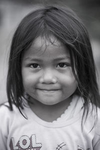 Close-up portrait of cute girl