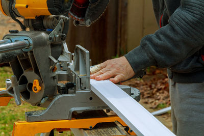 Close-up of man working