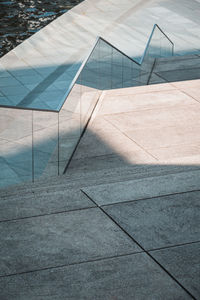 High angle view of swimming pool