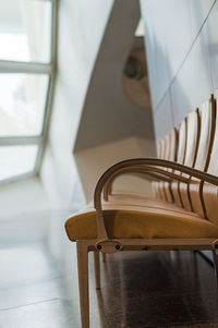 Close-up of chair on table at home