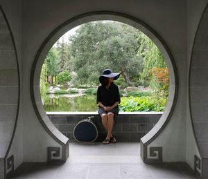 Woman standing in park