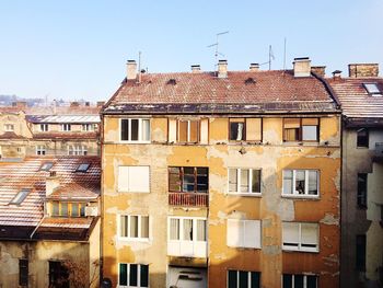 Old buildings against sky