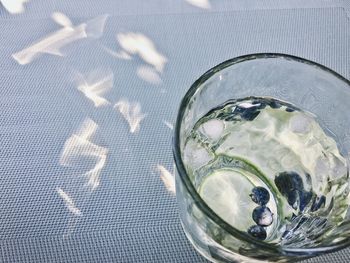 Directly above shot of drink in water