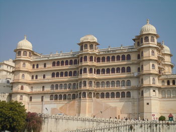 View of historic building against clear sky